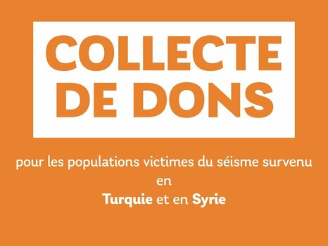 Communiqué de la mairie : appel aux dons pour la Turquie et la Syrie